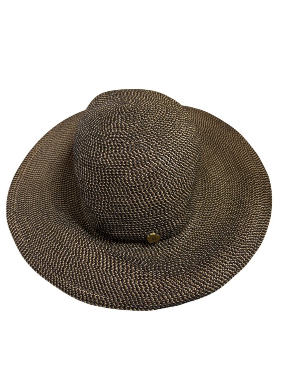 Eric Javits Woven Sun Hat UPF50 Brown Black